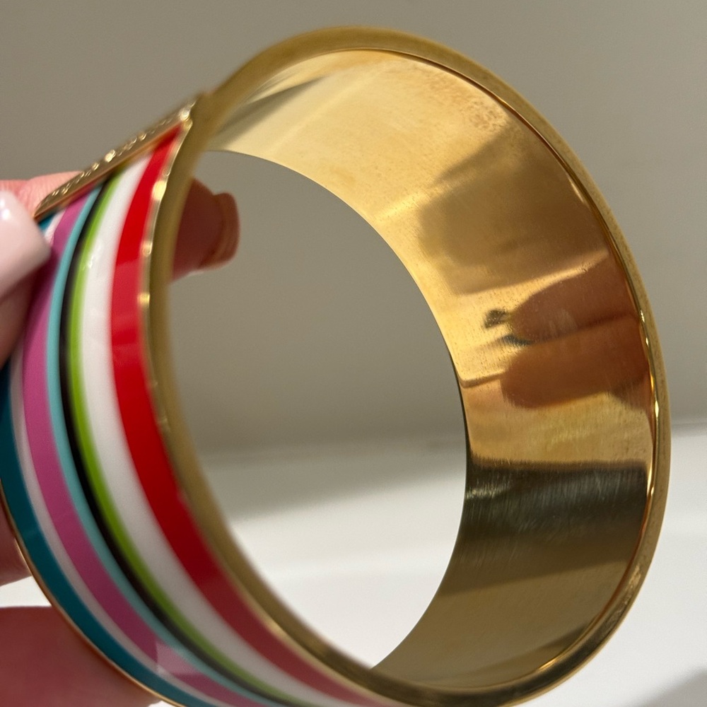 KATE SPADE Beach Stripe Wide Bangle Bracelet - Picture 3 of 8